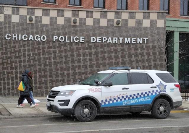 Chicago Police Department near Chinatown of Chicago, the United States. Chicago Police Department