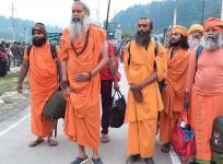 Hindu devotees leave for the Amarnath Yatra