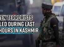 Three PAK nationals among seven terrorists killed during last 24 hours in Kashmir