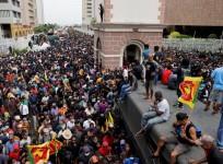 Protesters in Sri Lanka