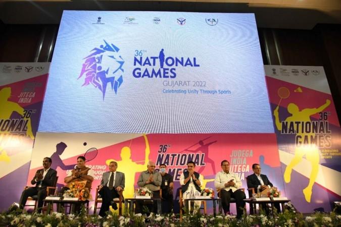 Gujarat CM Bhupendra Patel unveils National Games logo Gujarat CM Bhupendra Patel unveils National Games logo