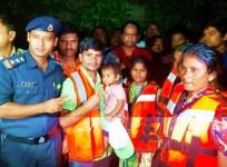 NDRF rescued five in Hyderabad.