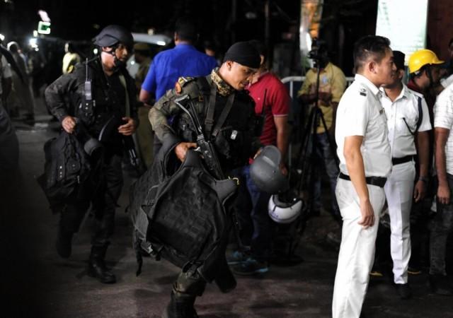 Commandos of Kolkata Police Force taking positions at Museum premises after CISF trooper shoots his colleague, in Kolkata on Saturday, August 06, 2022 Indian museum