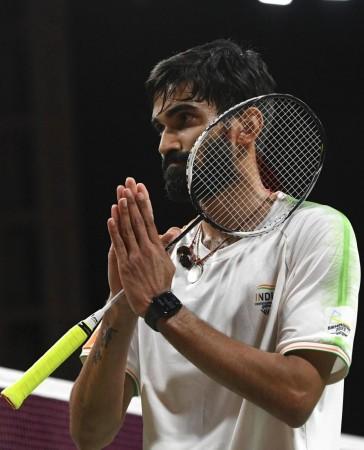 Birmingham:India's Kidambi Srikanth gestures after the Badminton Men's singles pre quarter final match, during the Commonwealth Games 2022 in Birmingham, England on Thursday, August 04, 2022 Kidambi Srikanth