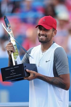 Nick Kyrgios wins the singles and doubles titles at Washington Open Nick Kyrgios wins the singles and doubles titles at Washington Open