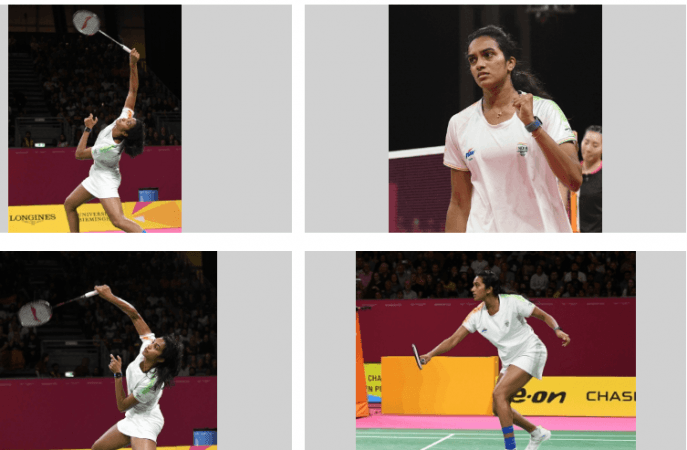 Birmingham:India's P V Sindhu reacts against Canada's Michelle Li during their Women's single gold medal badminton match at the Commonwealth Games in Birmingham, England, Monday, Aug. 8, 2022 :India's P V Sindhu wins gold medal at Commonwealth Games in Birmingham