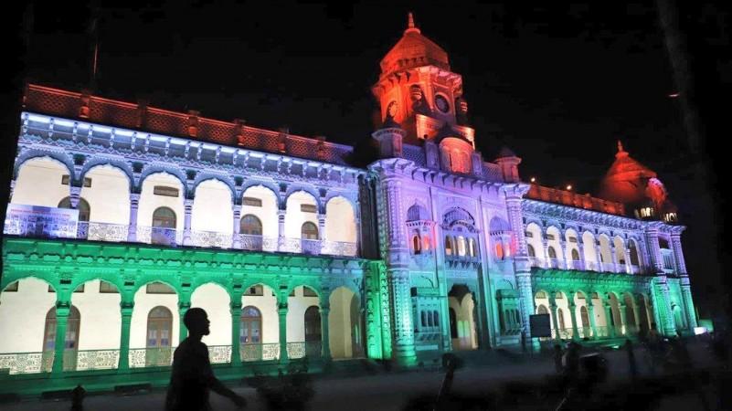 Iconic monument as Jammu's historic Mubarak Mandi lit in tricolor to mark Mubarak Mandi