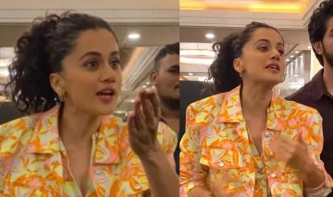 taapsee pannu taapsee pannu gets into a heated argument with the paparazzi