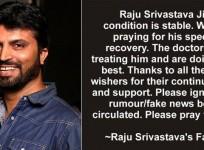 Raju Shrivastav's nephew shares health update, urges fans to not believe rumours
