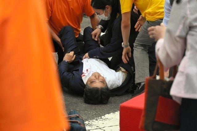 Nara: Japan's Former Prime Minister Shinzo Abe attacked during his address in Nara, Japan. Shooting suspect former Maritime Self-Defense Force Officer was arrested from the spot, in Nara on Friday, July 08, 2022 Japan's Former Prime Minister Shinzo Abe attacked during his address in Nara