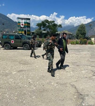 Hungarian trekker rescued by Indian army in J&K's Kishtwar district. Hungarian trekker rescued by Indian army in J&K's Kishtwar district.