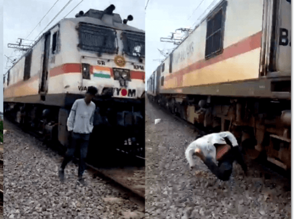T'gana teen's craze to shoot video close to running train nearly cost his life. High speed train