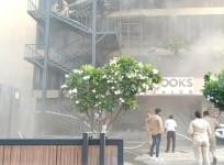 Fire in Lucknow hotel.