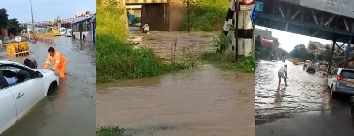 Incessant rains better silicon city; many regions inundated, yellow alert issued till Sept 7. Incessant rains