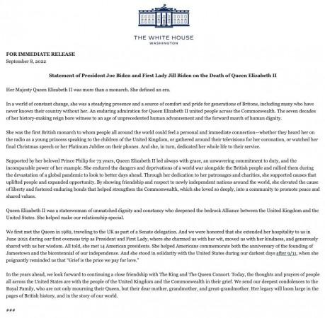 President Biden statement Joe Biden