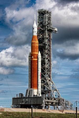 The Artemis I rocket sits on the launch pad at Kennedy Space Cente The Artemis I rocket sits on the launch pad at Kennedy Space Cente