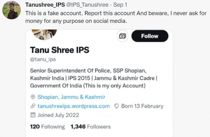 Fake account