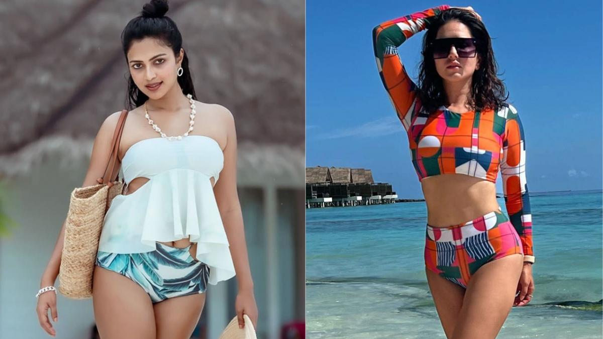 Bikini Clad Sunny Leone vs Hottie Amala Paul Who Looks Hottest in Sexy Swimsuits? Maldives Trip, Panties