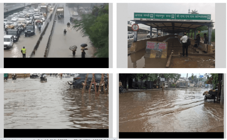 Heavy rains in Gurugram Heavy rains in Gurugram