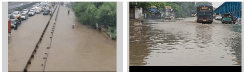Heavy rains in Gurugram Heavy rains in Gurugram