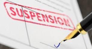 suspended suspended