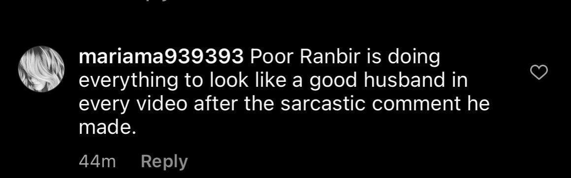 Ranbir Kapoor Alia Bhatt comments