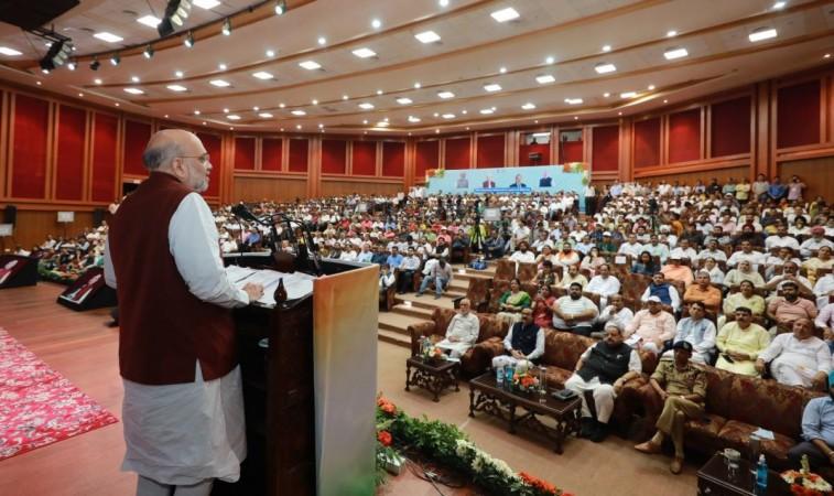 Union Home Minister Amit Shah addressing a function at Jammu Amit Shah