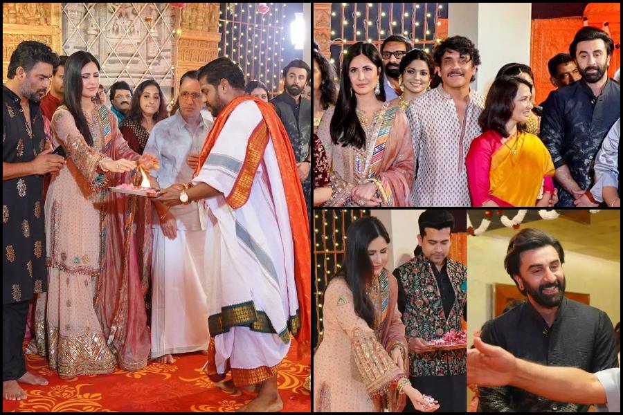 Exes Ranbir Kapoor & Katrina Kaif attend a special Navratri Puja in Kerala;  pics go viral - IBTimes India