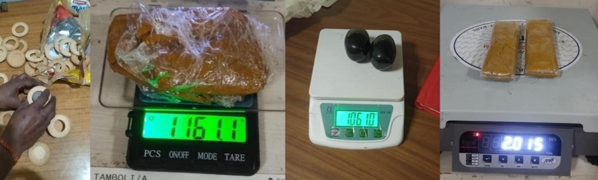 Gold and foreign currency worth total Rs.8-crore seized and 7 persons including foreigners nabbed in 24 hours by Customs Department at the Mumbai Airport. Gold and foreign currency worth total Rs.8-crore seized