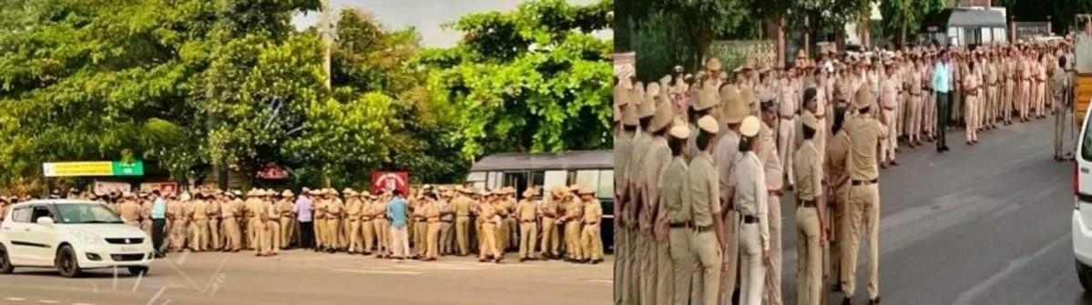 People get ready to vacate alleged illegal tollgate in K'taka; tight police cover provided. People get ready to vacate alleged illegal tollgate in K'taka; tight police cover provided.