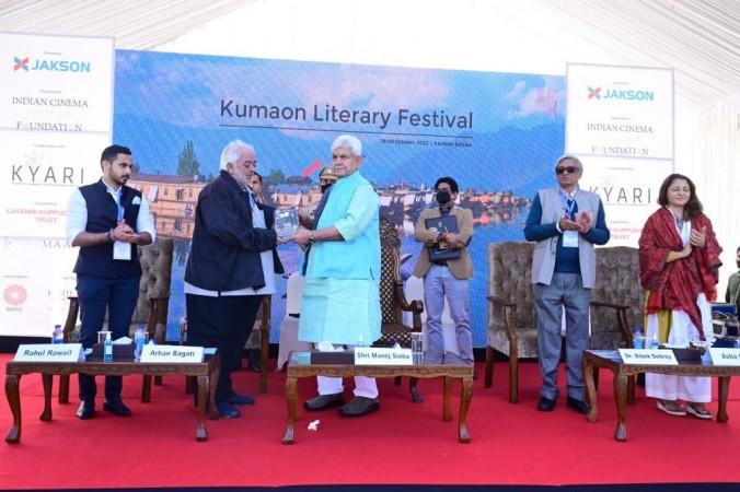 J&K LG Manoj Sinha at the inauguration of Kumaon Literature Festival in Srinagar on Wednesday Kumaon Lit Fest marks new beginning for J&K's cultural renaissance; ends separatists' agenda