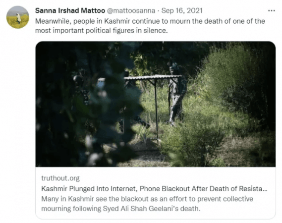 Sanna Irshad Mattoo's tweets Sanna Irshad Mattoo's tweets