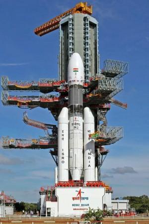 Sriharikota : ISROs LVM3 at the launch pad, ahead of the launch of 36 satellites on Saturday, October 15, 2022.