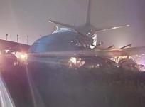 Korean Air's KE631 flight, which overran the Mactan-Cebu International Airport runway in the Philippines on Oct. 23, 2022