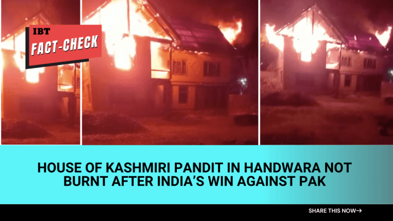 House of Kashmiri Pandit in Handwara not burnt after India's win against PAK