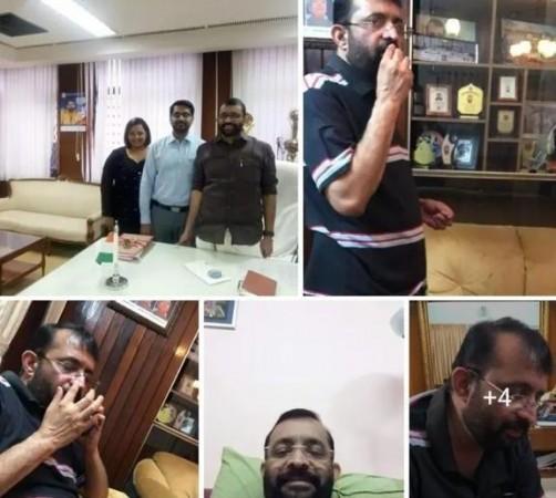 Swapna Suresh releases pics of Kerala ex-Speaker after he threatens legal action Swapna Suresh releases pics of Kerala ex-Speaker after he threatens legal action