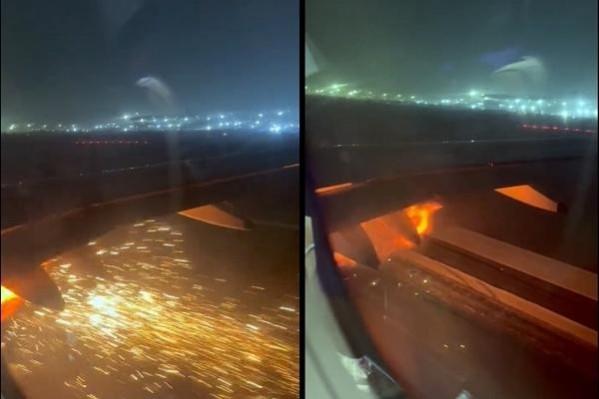 On Camera, IndiGo Plane's Engine Catches Fire During Take-Off In Delhi On Camera, IndiGo Plane's Engine Catches Fire During Take-Off In Delhi
