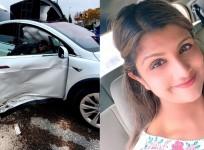 Actress Rambha, kids sustain minor injuries in car accident.