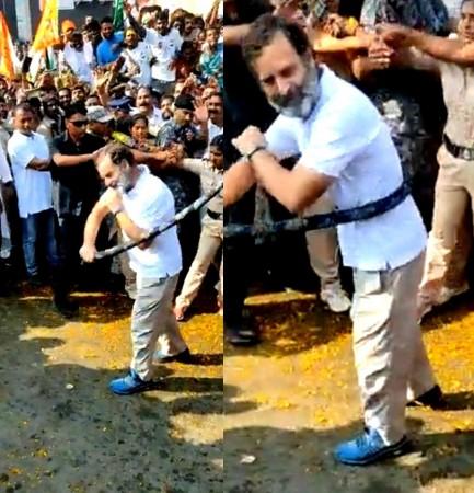 Rahul Gandhi turns Potharaju. Rahul Gandhi
