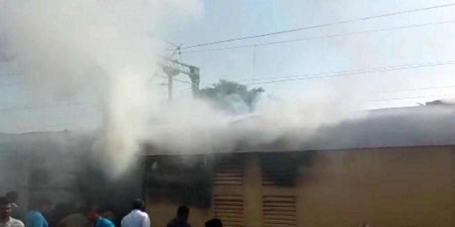 Reports also suggest that the blast may have resulted from a large quantity of sulfur and potash in a plastic bag Chaos as fire breaks out in Kolkata-Mumbai train coach