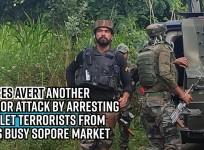Forces avert another terror attack by arresting two LeT terrorists from J&K's busy Sopore market