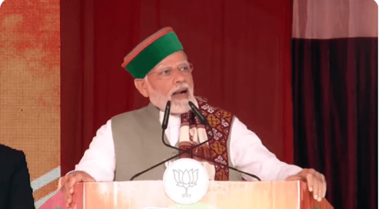 Prime Minister Narendra Modi addressing election rally in Himachal Pradesh Narendra Modi