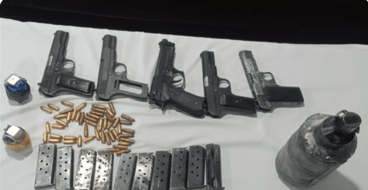 Arms recovered from terrorists