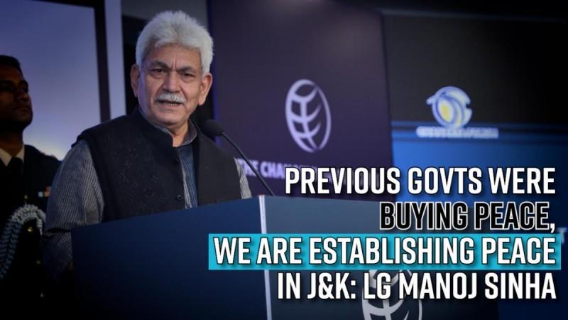 Previous govts were buying peace, we are establishing peace in J&K: LG Manoj Sinha