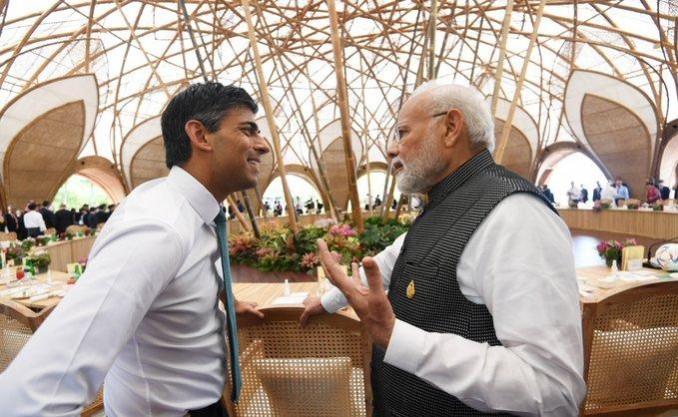 PM Modi with UK PM Rishi Sunak PM Modi with UK PM Rishi Sunak