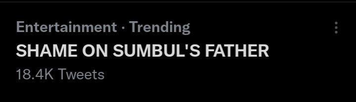 shame on sumbul's father trends