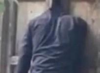 Thief dies after being stuck in doorway.