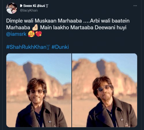 SRK dimple praising comments