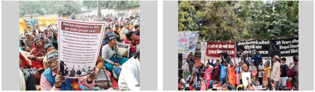 Thousands of victims of the Bhopal gas disaster demonstrated at Jantar Mantar in Delhi. Thousands of victims of the Bhopal gas disaster demonstrated at Jantar Mantar in Delhi.