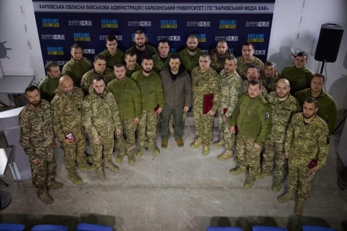 Zelensky visits troops in Donetsk.